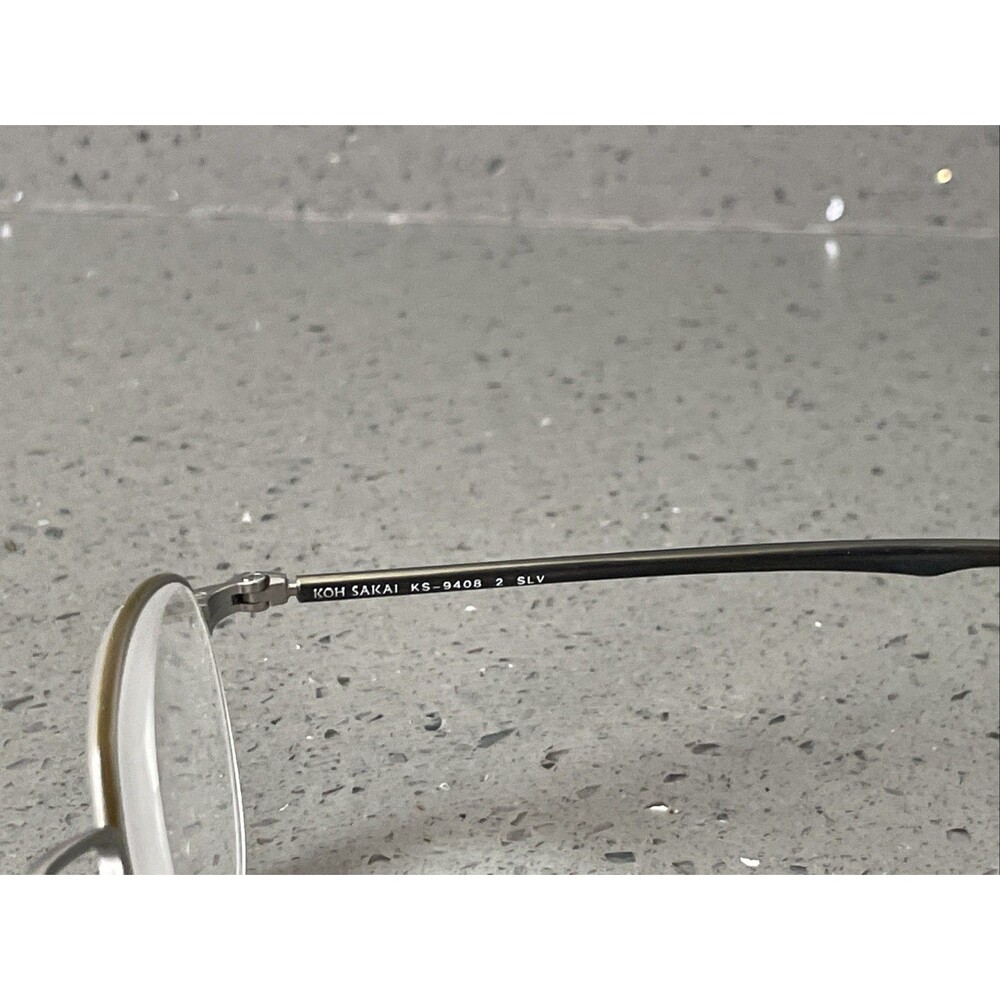 Koh Sakai Eyeglass Frames ONLY KS 9408 2 SLV Silver 45-23-145 Handmade in Japan - Picture 6 of 12
